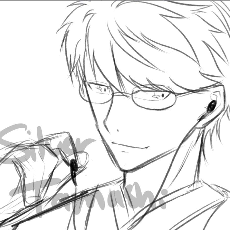 Quick sketch of timeskip Shinpachi | Gintama Amino