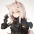 Anime girl with wolf ears