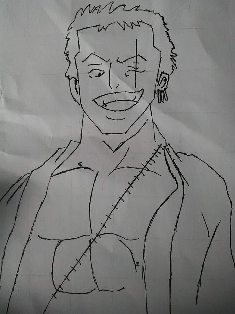 Mon premier dessin de Zoro ( en noir et blanc ( | One Piece Génération ...