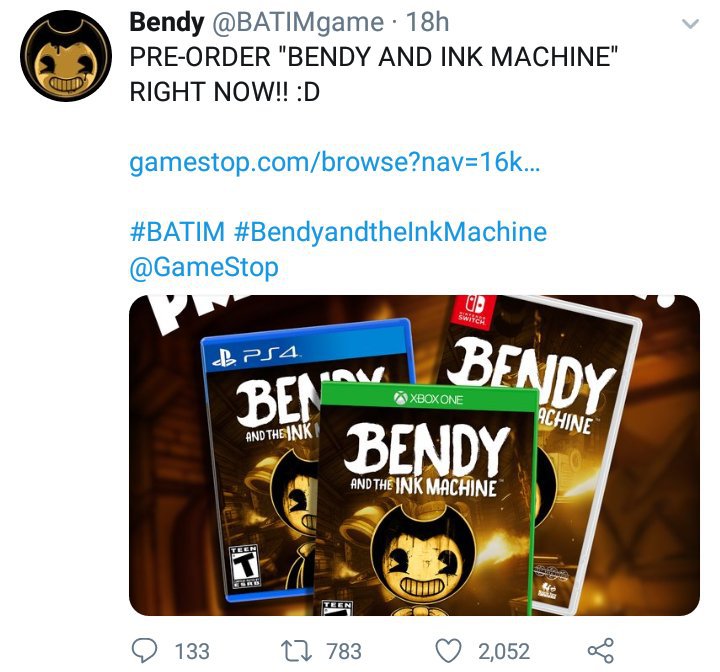 Bendy And The Ink Machine Xbox One Gamestop