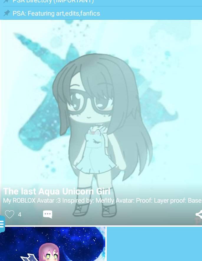 The Last Aqua Unicorn Girl Gachaverse Amino - unicorn avatar 3 roblox