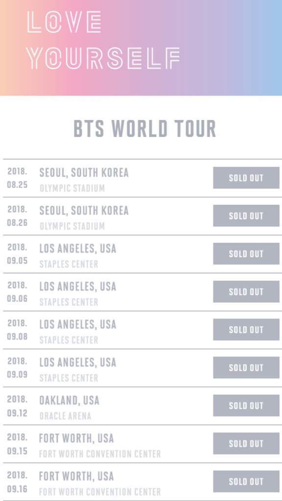 Bts Tour Usa 2019 - Luv Kpop