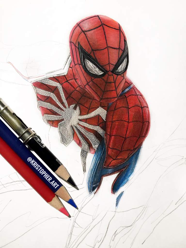 Dibujo de Spiderman PS4 | •Arte Amino• Amino