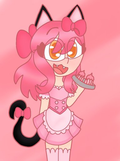 kawaii-chan cafe maid redraw | Aphmau Amino