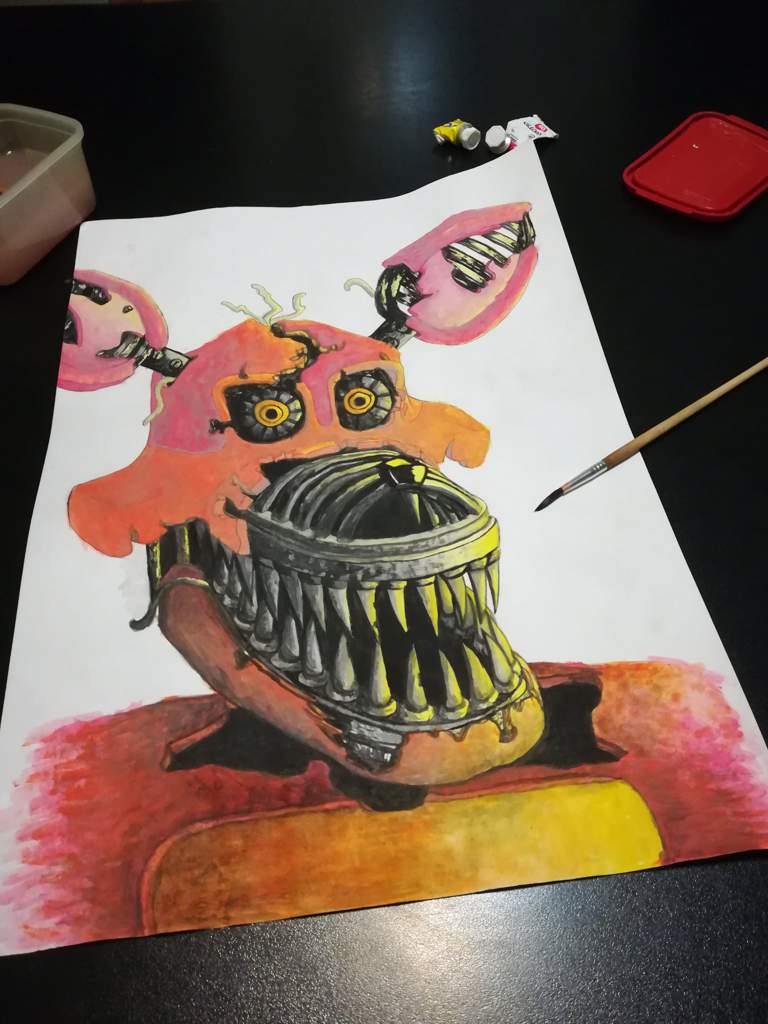 NIGHTMARE FOXY WITH WATERCOLORS :) (and second night of Dormitabis ...