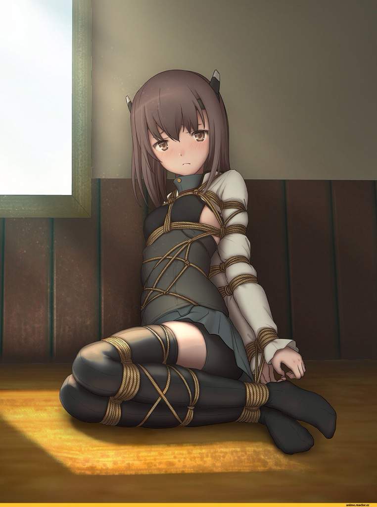 Anime girl tied to chair