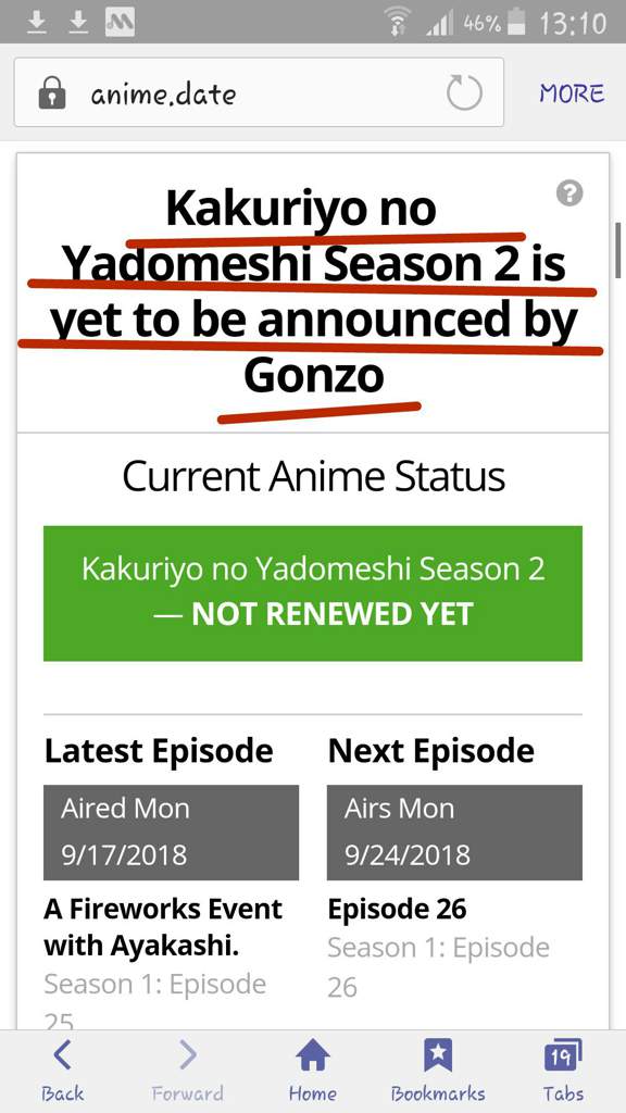 Season 2 ?! | Kakuriyo no Yadomeshi Amino