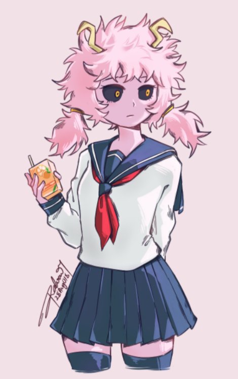 Ashido Mina fanart painting process | Anime Amino