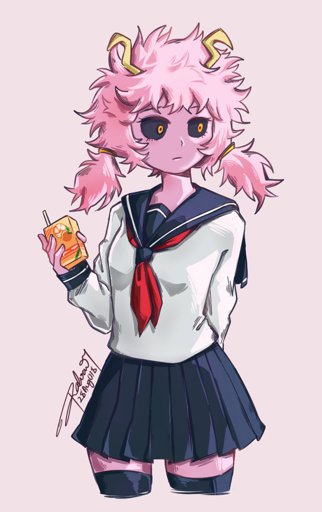 Ashido Mina fanart painting process | Anime Amino