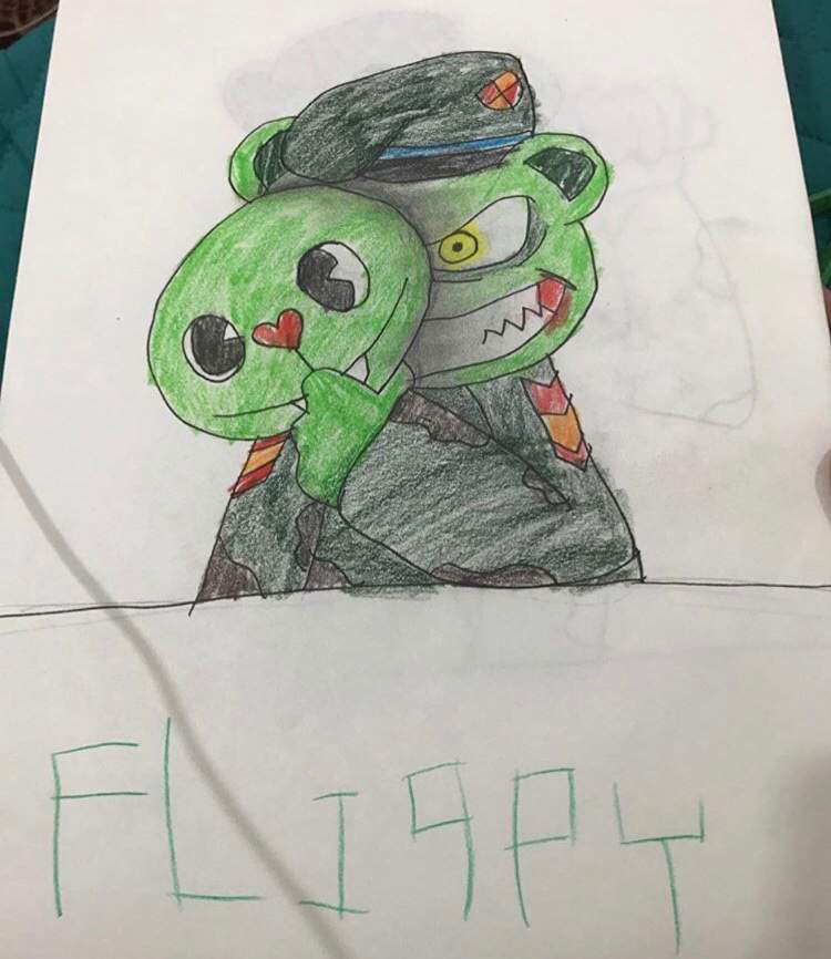 Drawing of Flippy / Fliqpy | Happy Tree Friends Amino