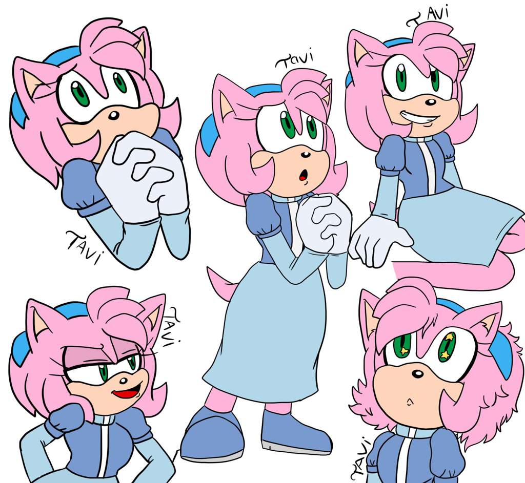Amy rose in Maria's outfit.
