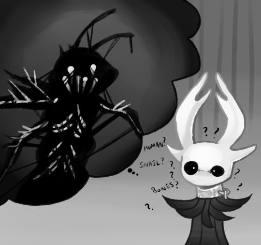 Someone tried to describe a human to Chained | Hollow Knight™ Amino