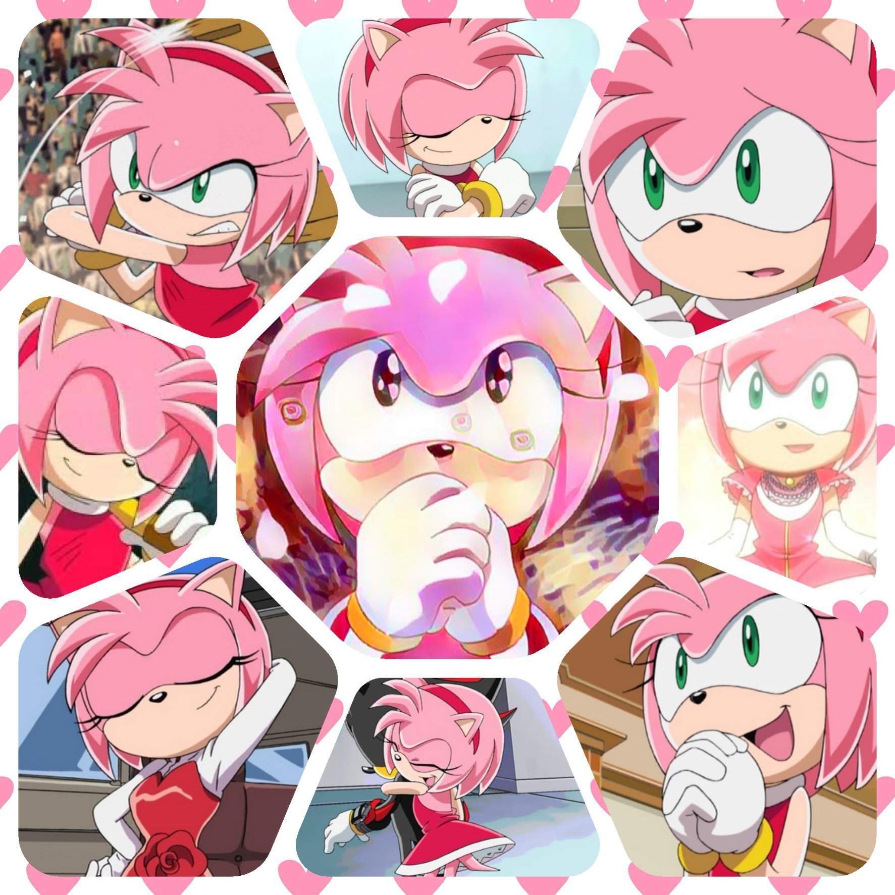 A little Amy collage | Sonic the Hedgehog! Amino
