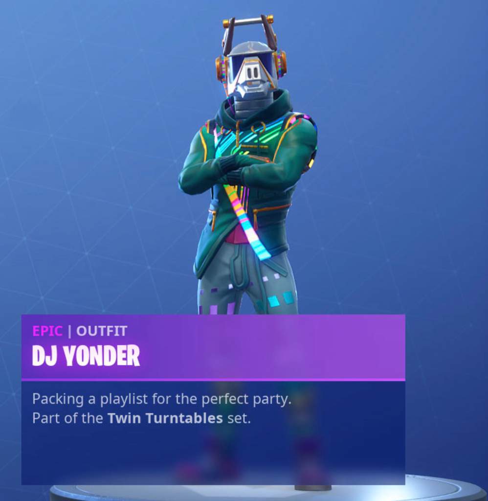 definitely needs better name the name sucks but the skin is alright not too over the top not too lame tho what would you expect for a dude with llama - fortnite dj llama skin