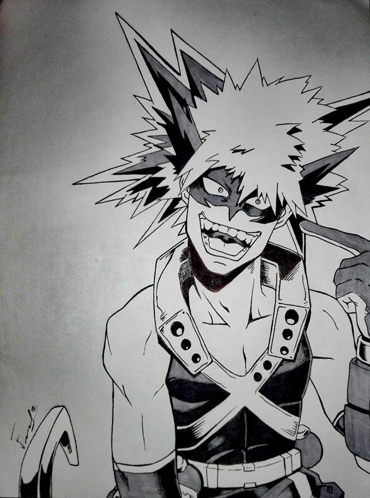 Hola amigos de amino, aqui tiene un nuevo dibujo de Bakugou estilo ...