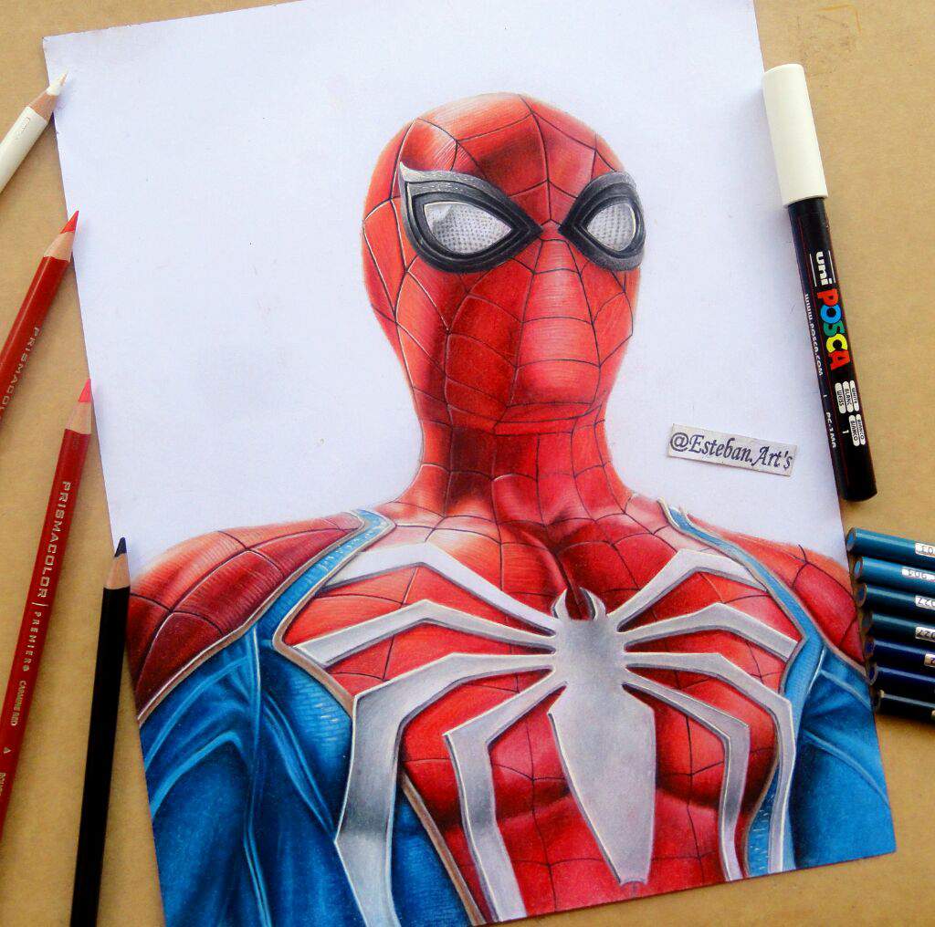 Drawing SpiderMan PS4 •Arte Amino• Amino