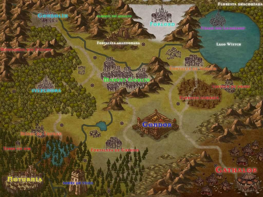 Mapa da Terra Média | A Terra Media Amino