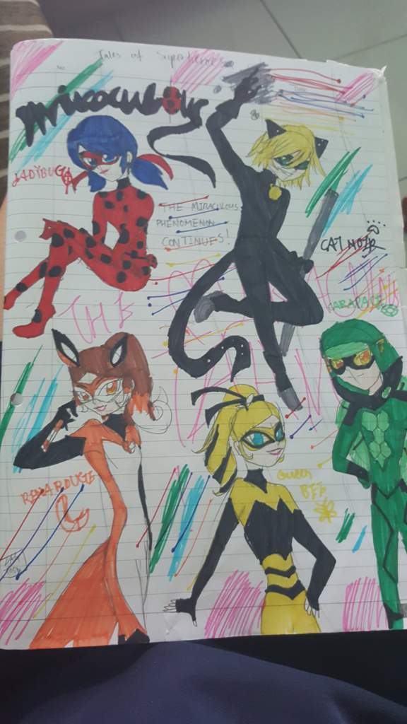 Superheroes Ladybug Cat Noir Rena Rouge Queen Bee And