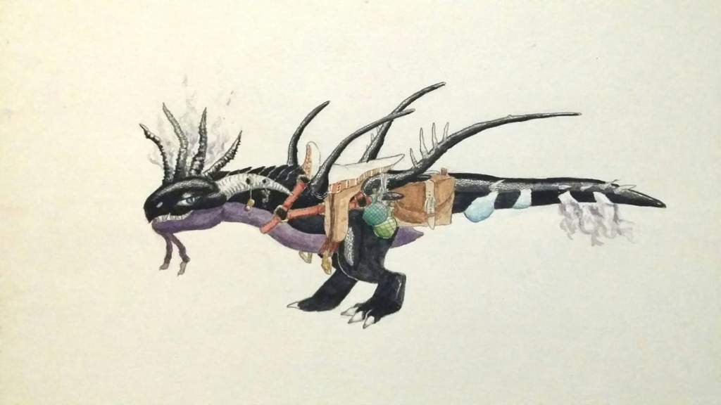 Mose barm Mastery Dark rift dragon Dragonvale watercolor | DragonVale Amino