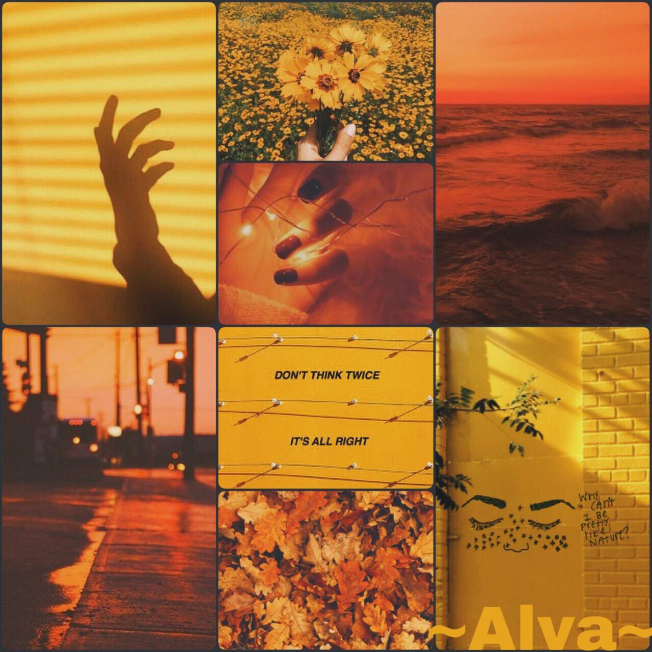 Yellow/orange mood board | aesthetics Amino