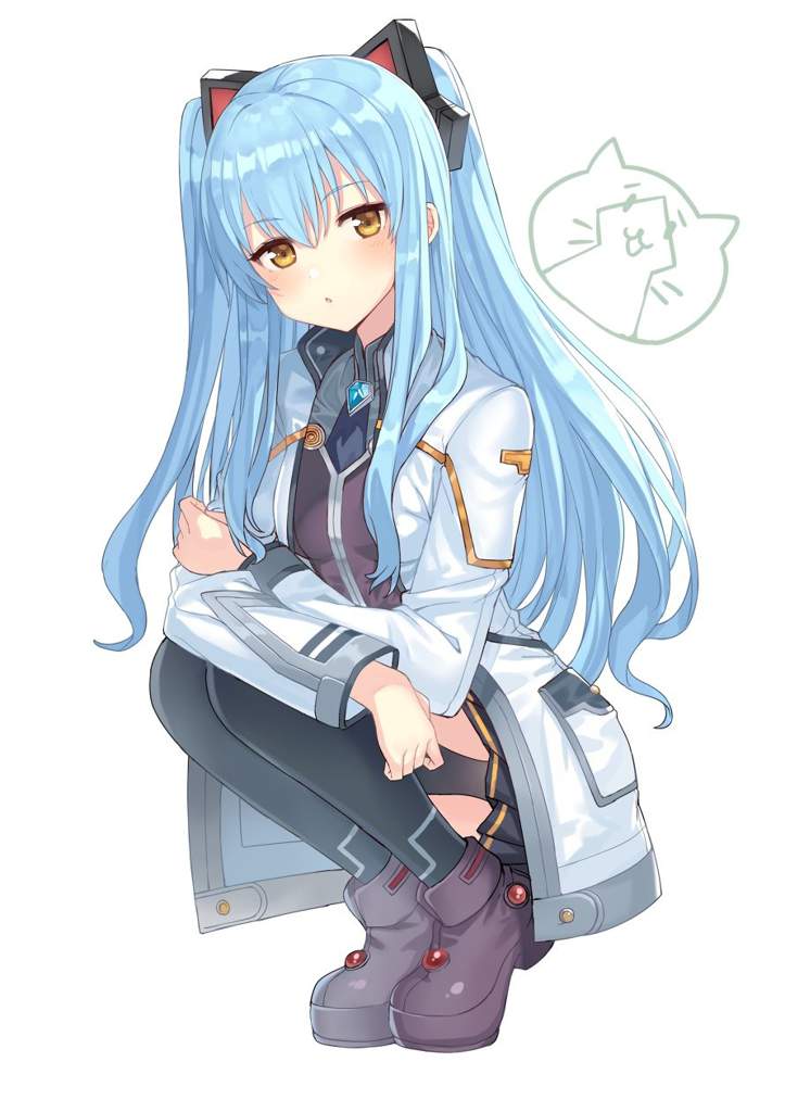 Blue haired anime girl characters