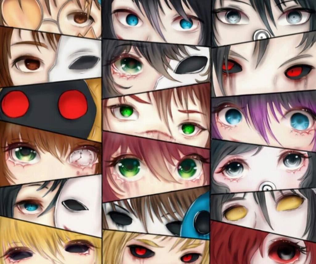 Крипипаста глаза персонажей