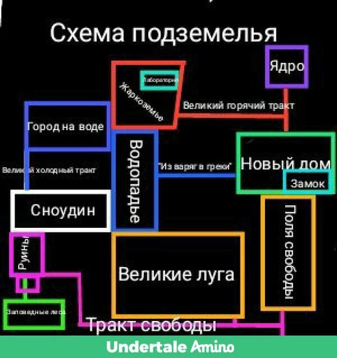 Карта подземелья из андертейл