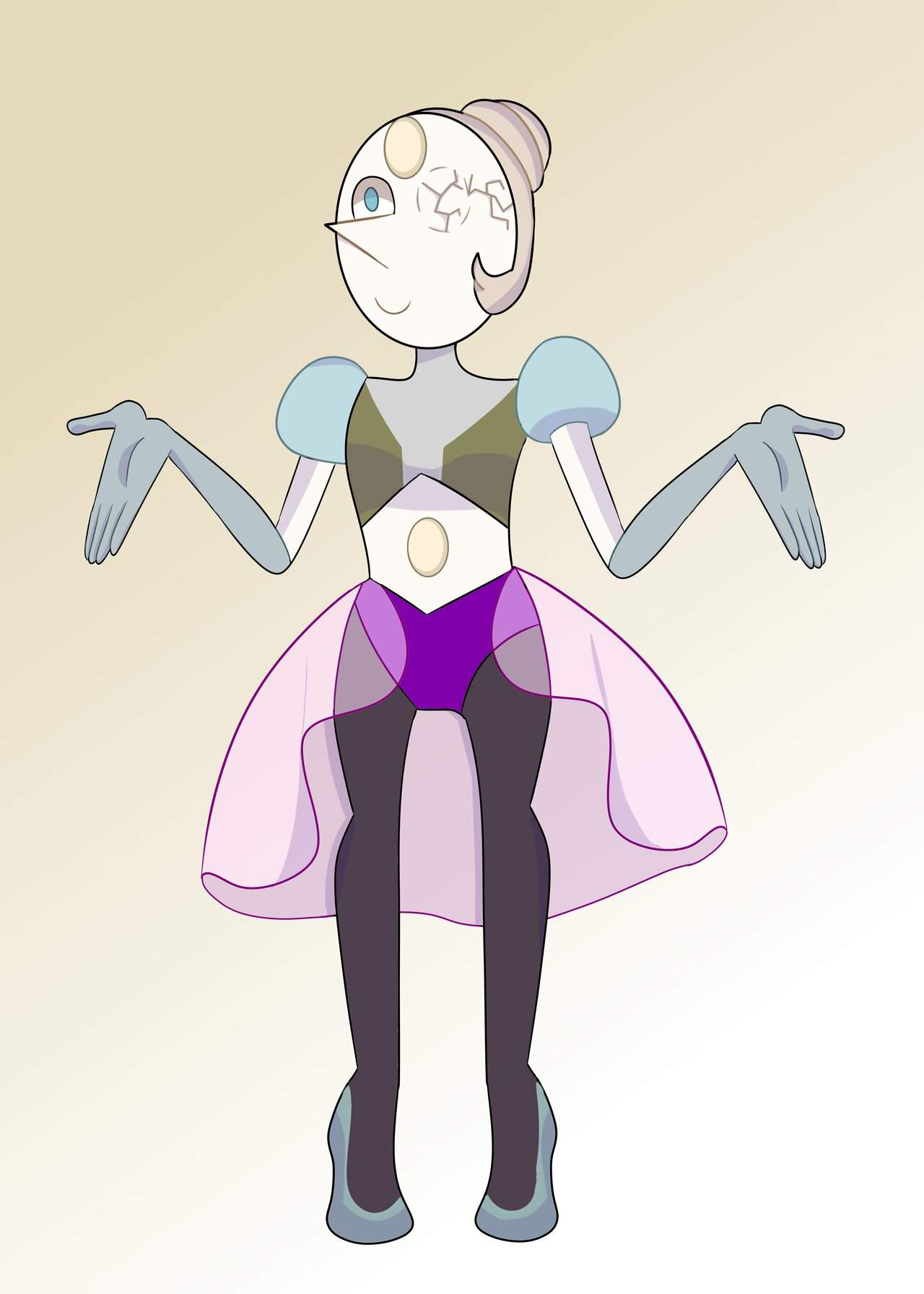 Peacock pearl (white pearl+pink pearl) | • Steven Universe BR • Amino