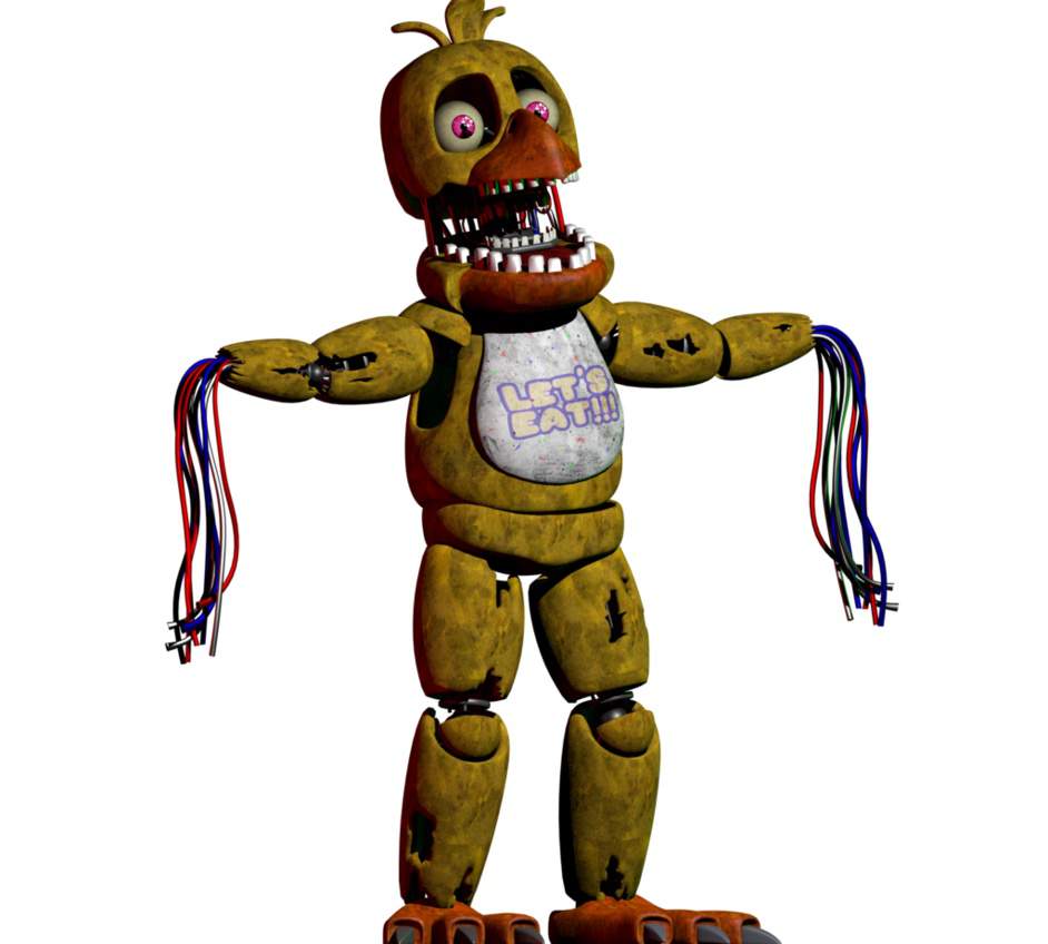 Withered chica and Fixed Mangle costume. 
