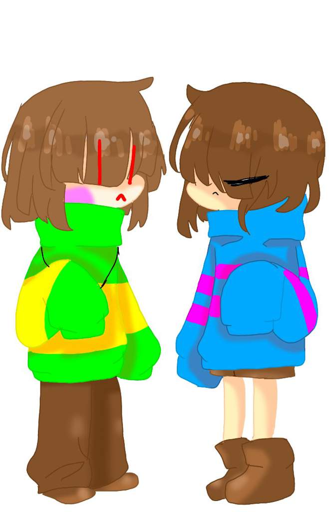 Chara And Frisk Kawaii Undertale Aus Amino