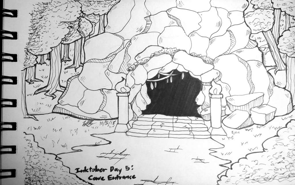 Creative Cave Sketch How To Draw A Cave for Beginner