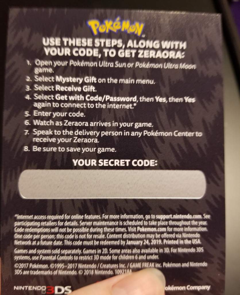 US Zeraora event code card Pokémon Amino