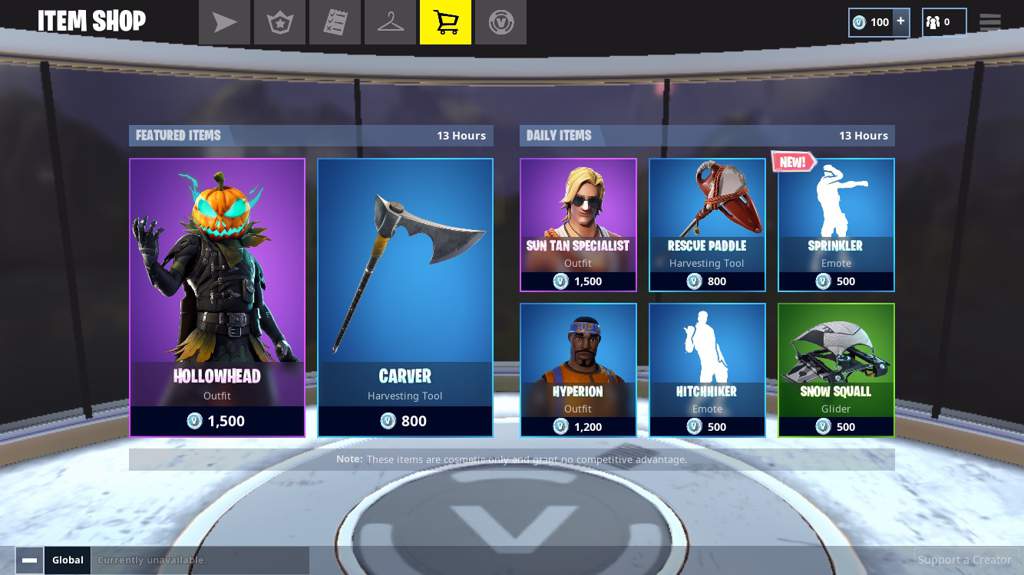 fortnite battle royale armory - 10 10 18 fortnite item shop