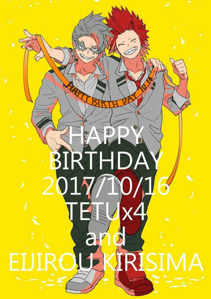 Happy Birthday Kirishima And Tetsutetsu My Hero Academia Amino 2285