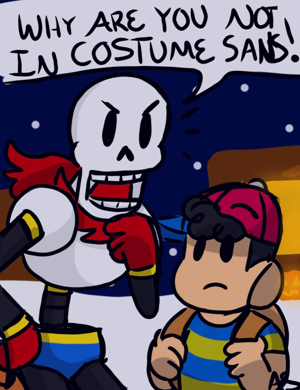 PUT YOUR COSTUME ON SANS | EarthBound Amino