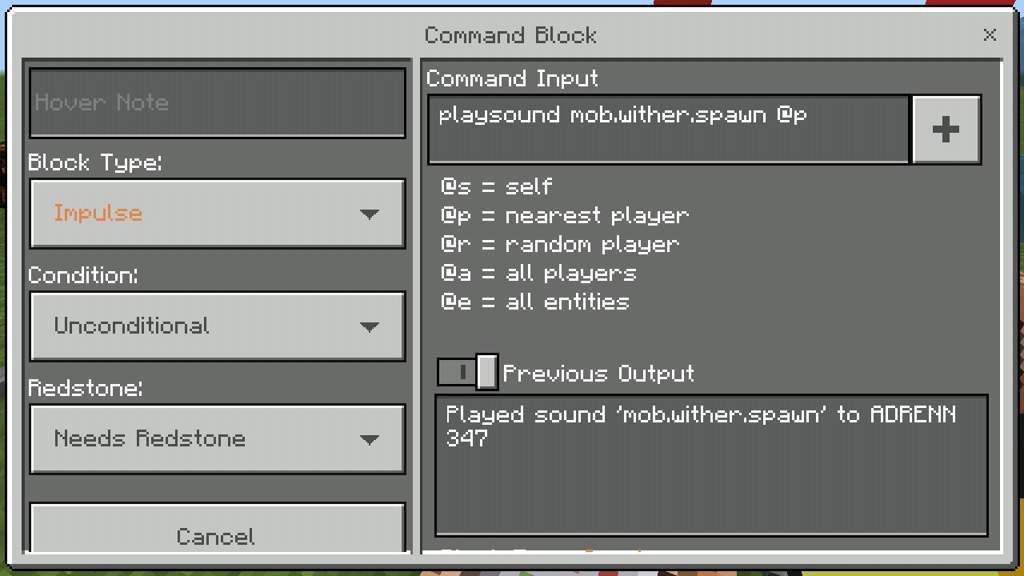 Some Playsound Commands Minecraft Amino