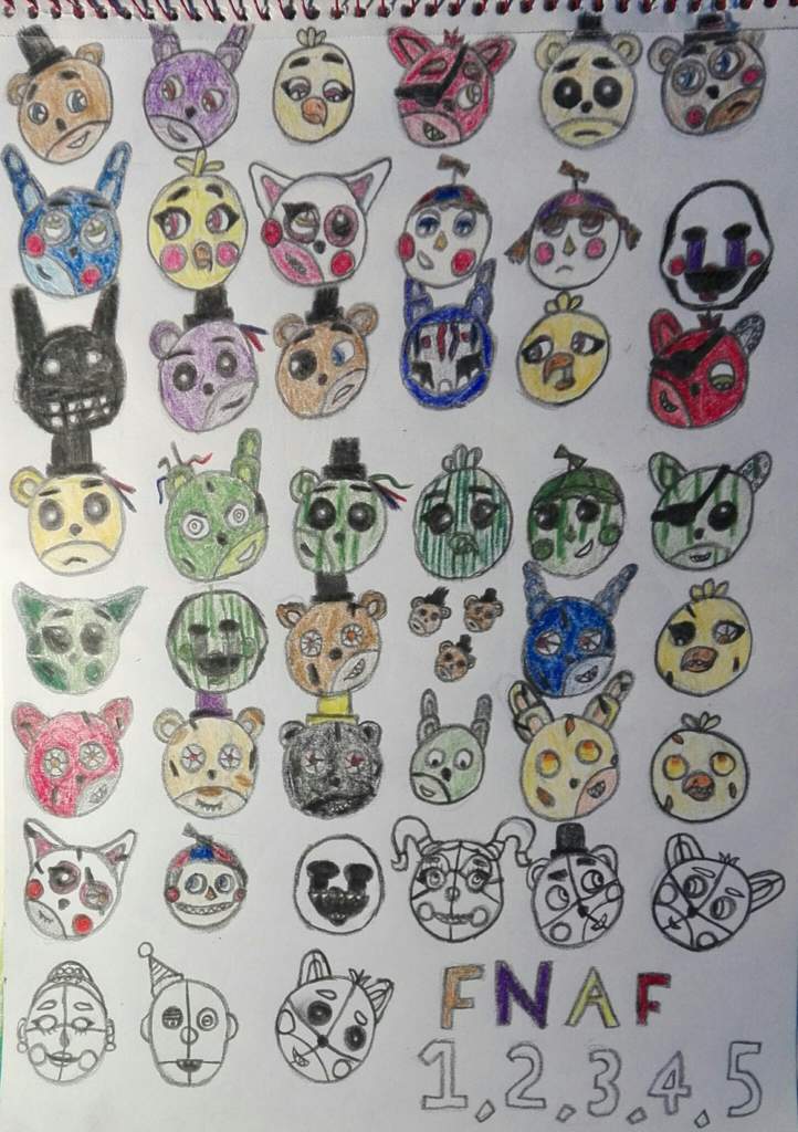 All FNaF characters! (Except FNaF 6) | Five Nights At Freddy's Amino