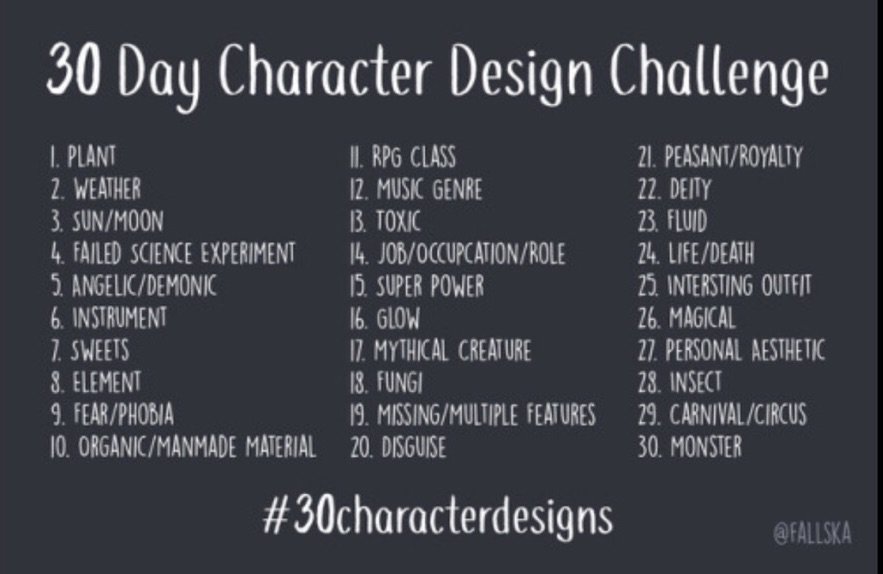 30 Day Character Design Challenge Art Amino 4466