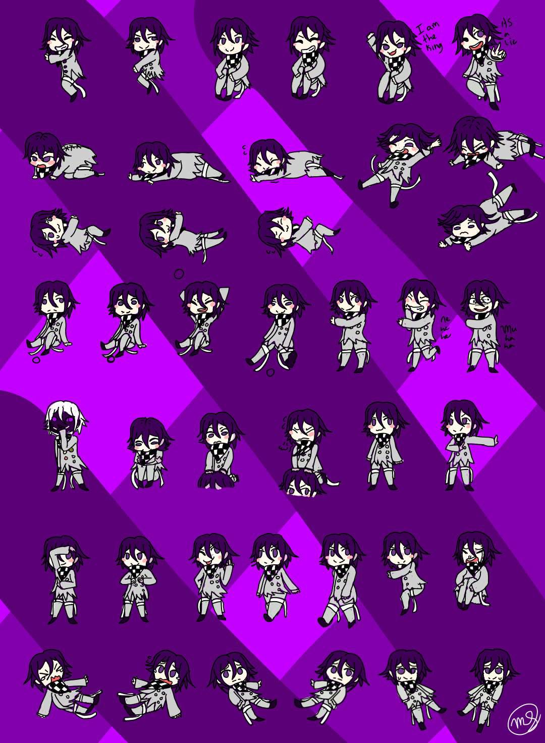 Kokichi sprite sheet | Danganronpa Amino