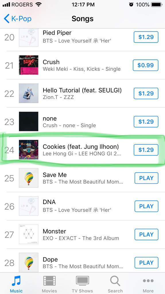 Cookies 24 On The Itunes Kpop Chart Ftisland Amino