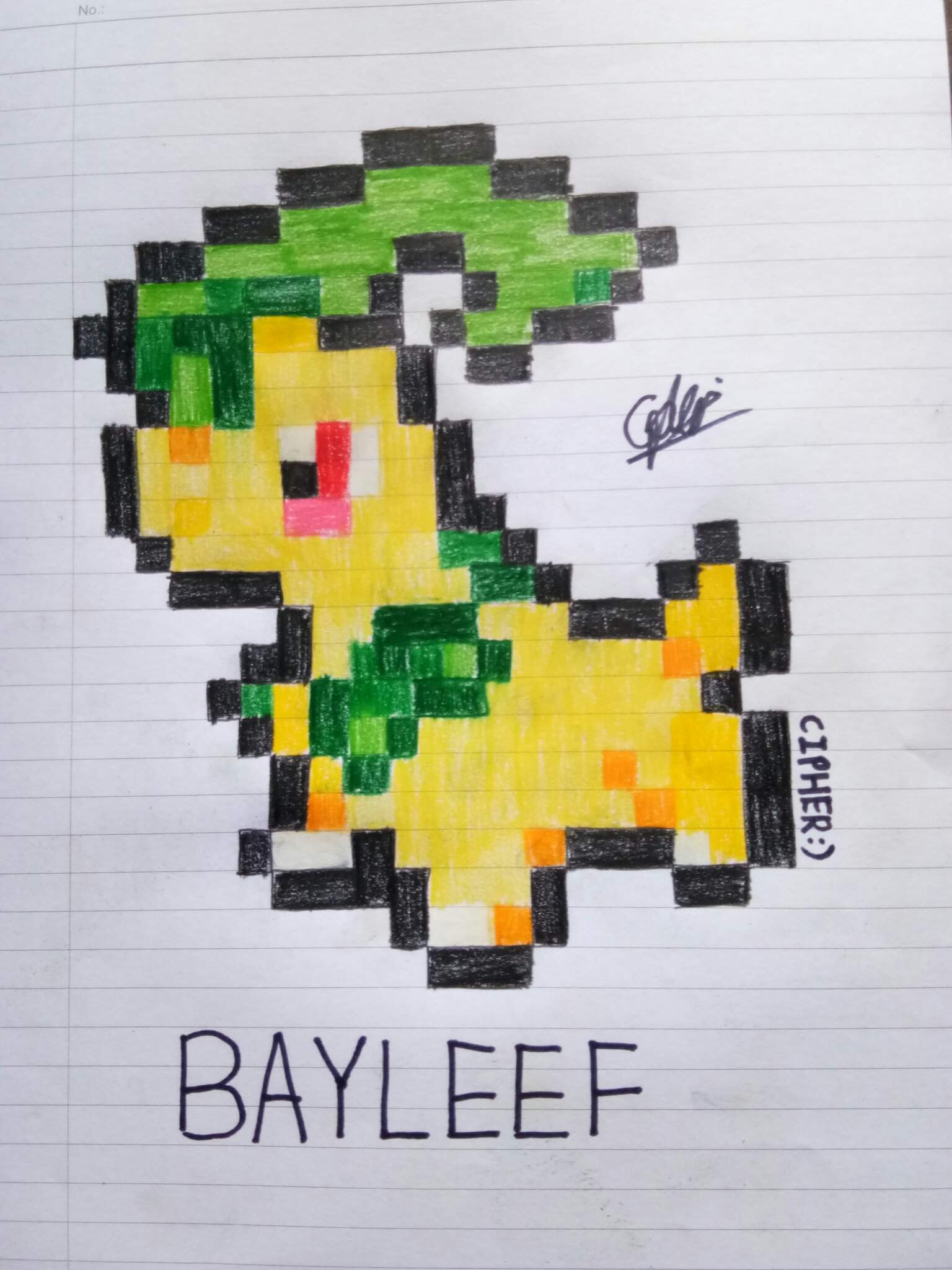 Bayleef Pixel Art | Pokémon Amino