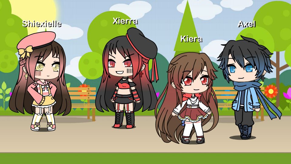 I remade my ocs in gacha life, everything is so cute and some of the outfit...