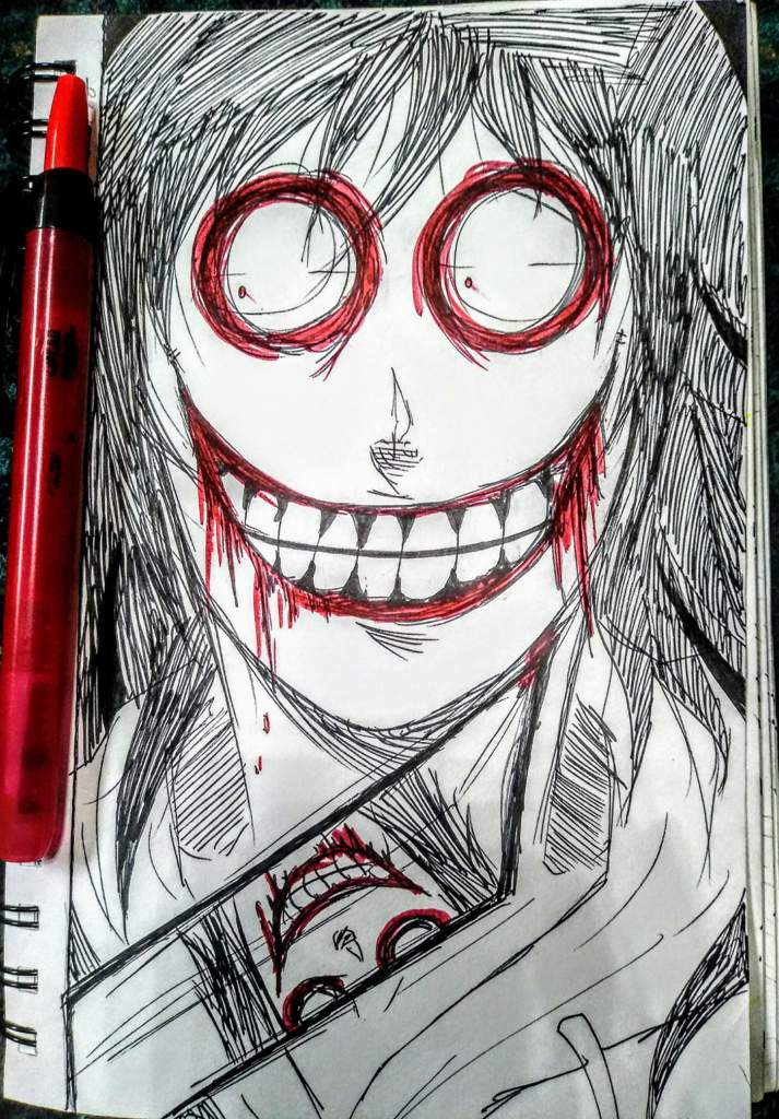 Creepy AF Jeff the Killer Doodle | MrCreepyPasta Amino