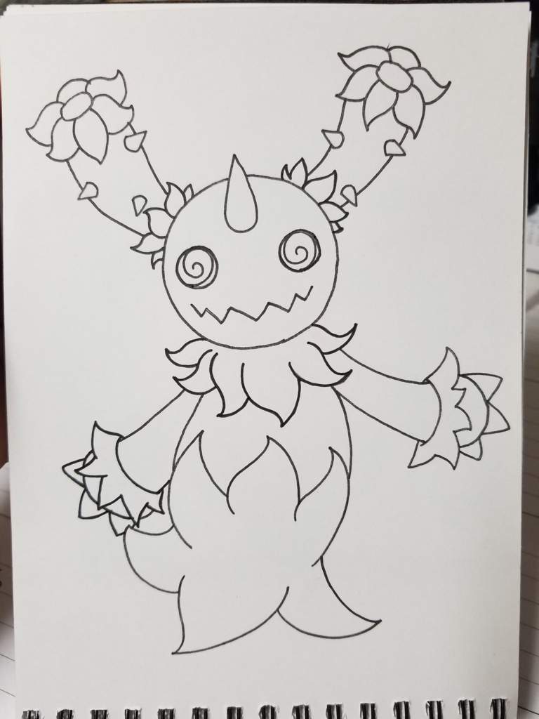 maractus coloring page template pokemon