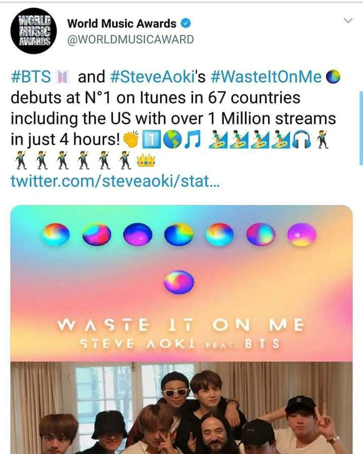 Bts And Steve Aoki S Waste It On Me Set Another Hit On Itunes