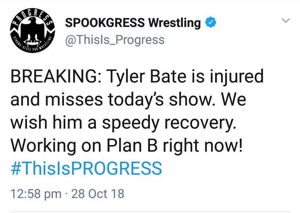 Biggest News Tyler Bate Set To Miss Pumpkin Spice Due To Injury Wrestling Amino - tyler bate injured top roblox