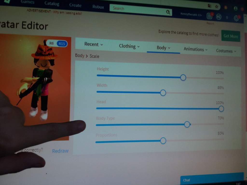 How to make your avatar look tall (WITHOUT RTHRO PACKAGE) | Roblox Amino
