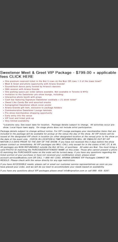 Sweetener World Tour Prices Ariana Grande Amino