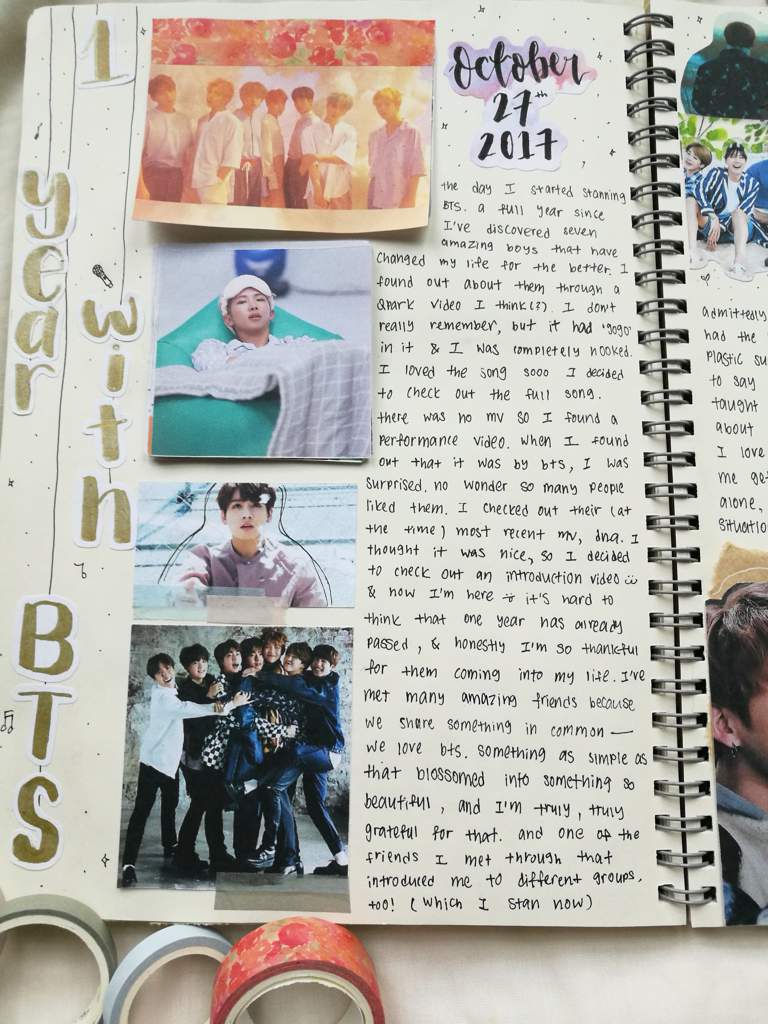 -ˏˋ journal spread : 1 Year with BTS ˊˎ- | ARMY's Amino