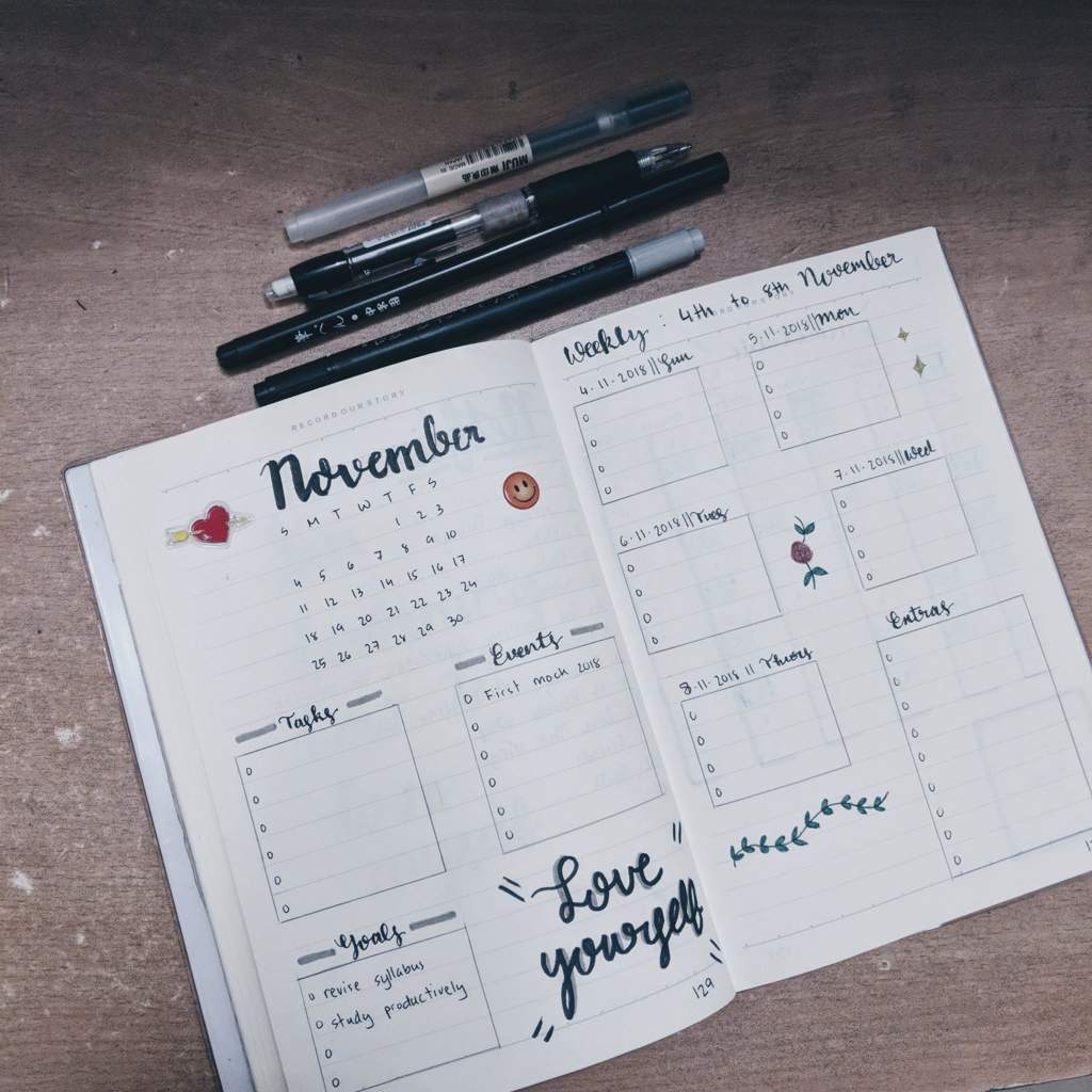 November Set-Up | Bullet Journal Amino